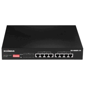 GS-1008PL V2 Lange afstand 8-poorts gigabit ethernet poe+-switch met dip-switch